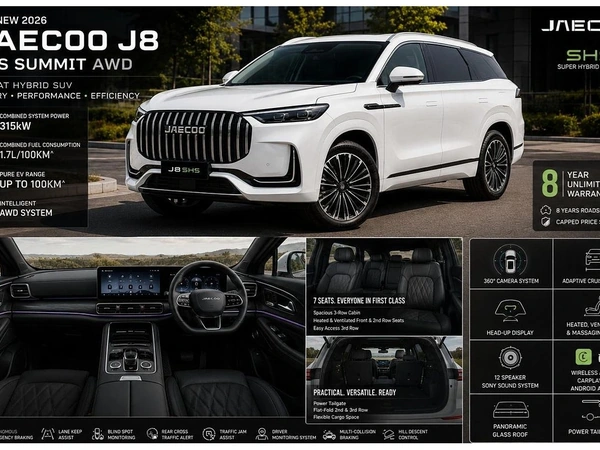 2026 Jaecoo J8 SHS Summit AWD Automatic 7 Seats